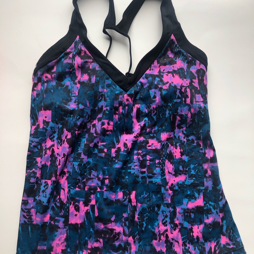 Nike Pink, Blue & Purple Tankini Top Size S